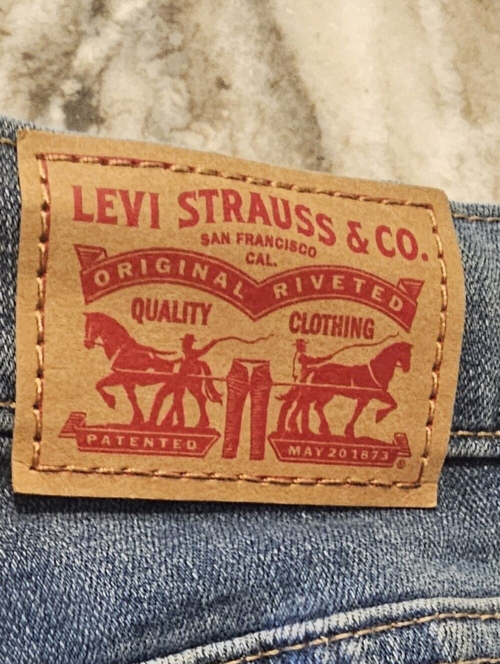 Levi's 724 High-Rise Slim Straight Jeans — Blue Denim - Picture 12 of 12